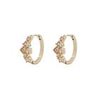 Snö Of Sweden Copenhagen Ring Earrings Gold/Champagne 19 mm