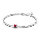 Pandora Red Sparkling Heart Sterling silver hjärtarmband 590041C02-16