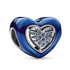 Pandora Moments Blue Spinnable Heart Sterling silver enamel berlock 792750C01