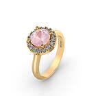 Henrik Ørsnes Design 14 Karat Guld Ring Med Diamanter 0,24 Carat W/si Og Morganit DMN024-MORG-585R