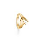 Randers Sølv 14 Karat Guld Ring Med Diamant 0,10 Carat W/si RS137838FB