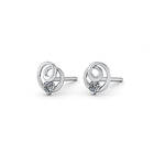 Smykkekæden Sterling Silver Stiftörhängen Med Zirconia ENC24108004