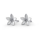 Smykkekæden Flower Sterling Silver Stiftörhängen Med Zirconia ENC9692-3001