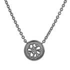 Lene Visholm Drops In Circle Svartrodinerat Silver Halsband Med Zirconia N.1301SRH