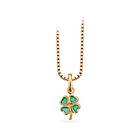 Scrouples Girls Four Leaf Clover Förgyllt Silver Halsband 237462