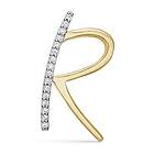 Støvring Design Letter R 8 Karat Guld Hänge Med Zirconia 64337R