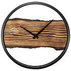 NeXtime Forest Large Väggklocka Ø45 cm Trä/Svart