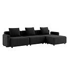 Cobana Lounge Sofa – 4 sits sofa inkl. kuddar Black