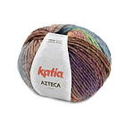 Katia Garn Azteca 100g brun/blå mel