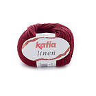 Katia Garn Linen 50g mörkröd