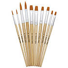 Basic Penselset rund/flat 10st