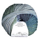 Merino Garn Mix Multi-Coloured 50g blå