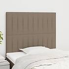 vidaXL Huvudgavlar 2 st taupe 100 x 5 78/88 cm tyg 3116564