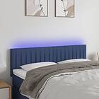 vidaXL Sengegavl LED blå 144x5x78/88 cm tyg 3121854