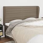vidaXL Sänggavel med kanter taupe 163x23x118/128 cm tyg 3118106