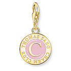 Thomas Sabo Charm Club Charmista pink Coin gold plated berlock 2097-427-9