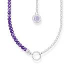 Thomas Sabo Charm Club Charmista violet purple stone beads silver halsband KE2190-007-13-L45v