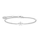 Thomas Sabo Charm Club star charms white stones silver armband A2136-041-14-L19v