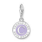 Thomas Sabo Charm Club Charmista violet cold enamel Coin silver berlock 2104-007-13