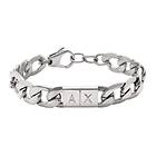 Armani Exchange silverfärgat pansararmband AXG0077040