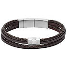 Fossil armband Brown Multi-Strand Braided Leather JF02934040