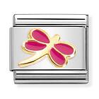 Nomination Classic Gold Fuchsia dragonfly berlock 030285/57