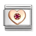 Nomination Classic rose gold red heart cz 430305/41