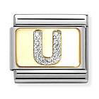 Nomination Classic gold glitter letter bokstavssmycken U 030291/21