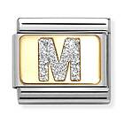 Nomination Classic gold glitter letter bokstavssmycken M 030291/13