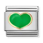 Nomination Classic Gold Green Apple heart berlock 030283/23