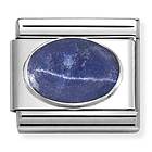 Nomination Classic Silvershine hard stones sodalite mat 330510/42