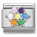 Nomination Classic SilverShine Symbols Rainbow flower 330322-05