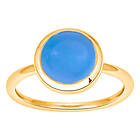 Nordahl Jewellery SWEETS52 ring blå kalcedon/guld 129 005-3-52
