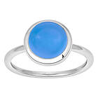 Nordahl Jewellery SWEETS52 ring blå kalcedon/silver 129 005-52
