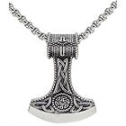 Northern Viking Jewelry Jewellery NVJRS066 Algiz Axehead halsband