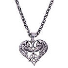 Northern Viking Jewelry Heart Wolf silver berlock NVJ-H-RS057