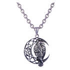 Northern Viking Jewelry Moon Raven And Star silver berlock NVJ-H-RS062