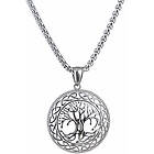 Northern Viking Jewelry NVJRS022 halsband Shiny Steel Tree of Life