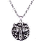 Northern Viking Jewelry Riimu Guardian Wolf halsband NVJRS124