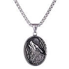 Northern Viking Jewelry Wolf & Moon halsband NVJRS119