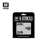 Vallejo Stencils: Street Art No. 1