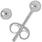 Silver Bar kula örhängen 4 mm 1317