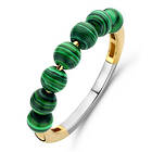 Ti Sento gold-plated silver malachite ring 12284MA/54