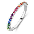 Ti Sento silver colorful halv allians ring 12268MC/52