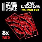 Green Stuff World - Legion Line of Fire Markers (Red)