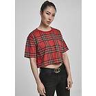 Urban Classics Rödrutig kort t-shirt (Dam)