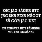 Dunken Om jag säger att ska fixa något