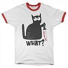 Hybris Cat Say What Ringer Tee