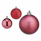 Krist+ Uppsättning av christmas balls Rosa Plast 6 x 7 x 6 cm (12 pcs)