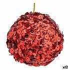 Krist+ Uppsättning av christmas balls Paljetter Röd Plast 8 x 8 x 8 cm (12 pcs)